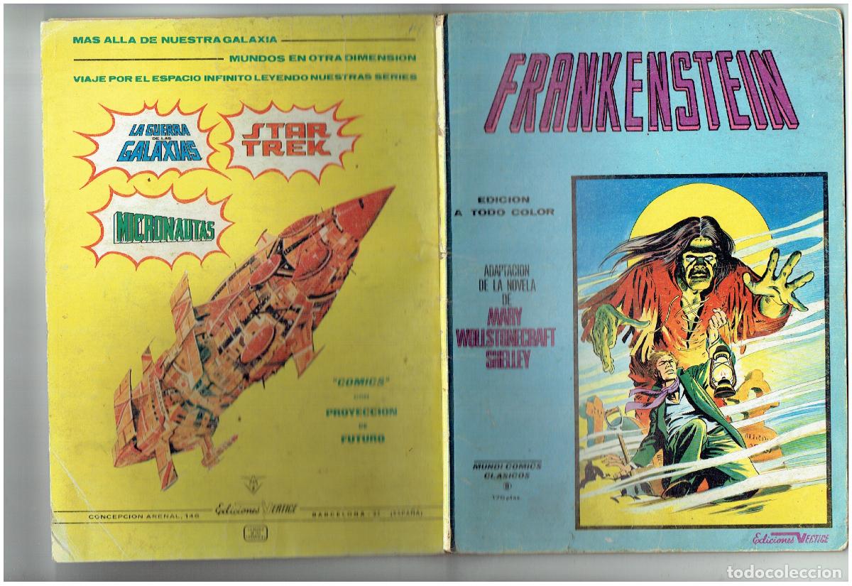 C&oacute;mics: MUNDI COMICS CLASICOS. N&ordm; 8. FRANKENSTEIN, EDICIONES VERTICE. 1981 (ST/C64) - Foto 2