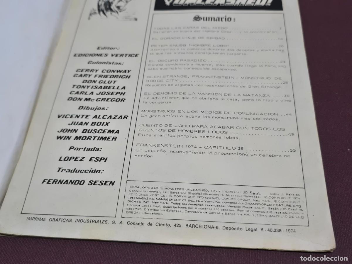 C&oacute;mics: C&oacute;mic Escalofr&iacute;o 16. Monsters Unleashed! Vertice. 1974 - Foto 5