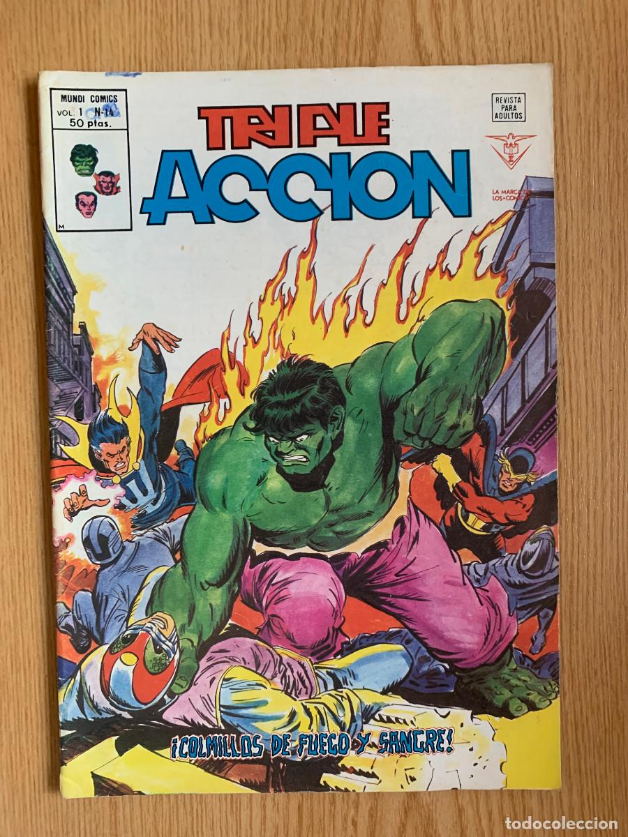 C&oacute;mics: Triple Acci&oacute;n n&ordm; 14 - D2 Excelente Estado - Foto 1