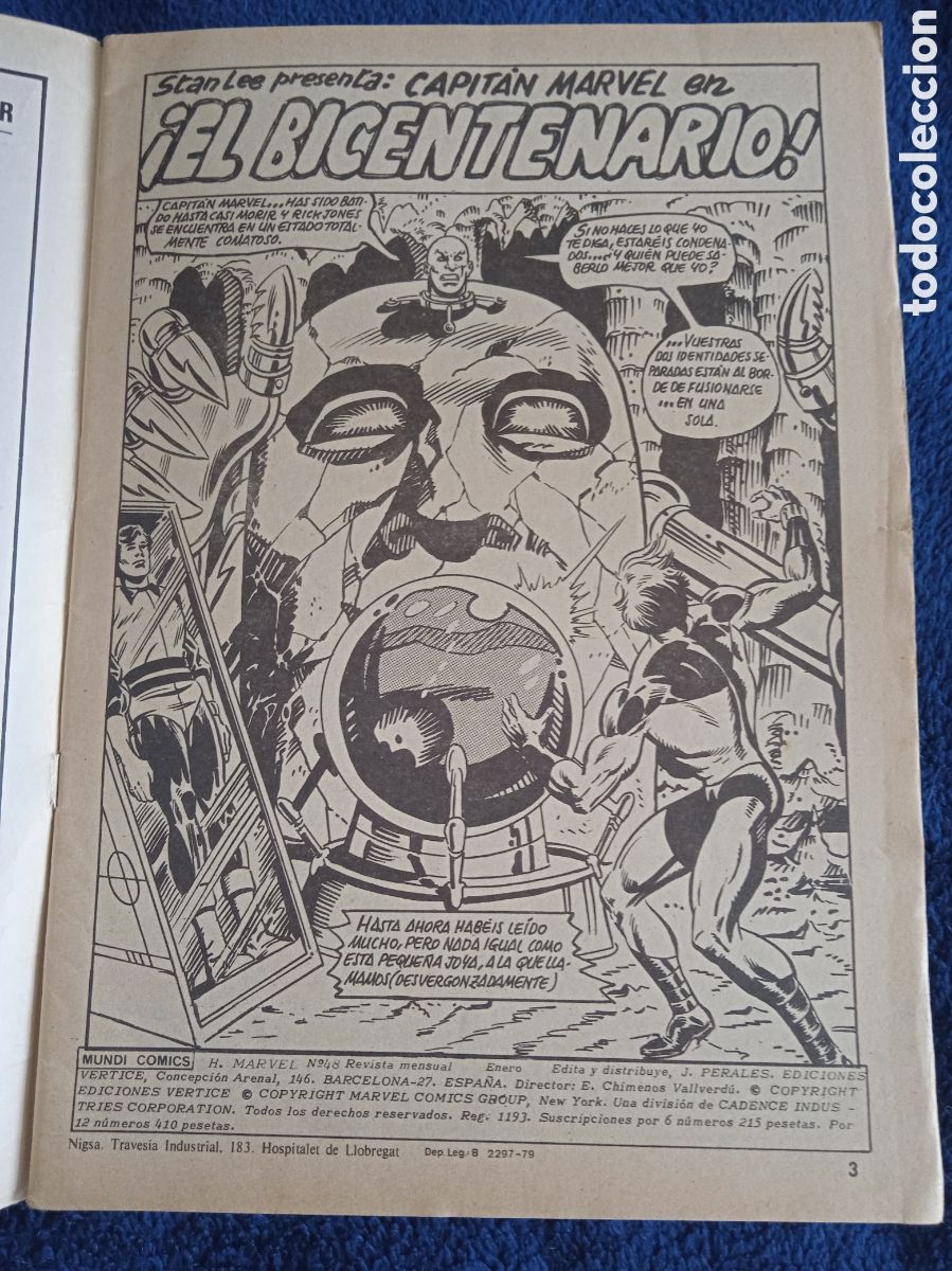 C&oacute;mics: H&eacute;roes Marvel vol. 2 n&ordm; 48. El Capitan M&aacute;rvel. -EDITA : VERTICE - Foto 2