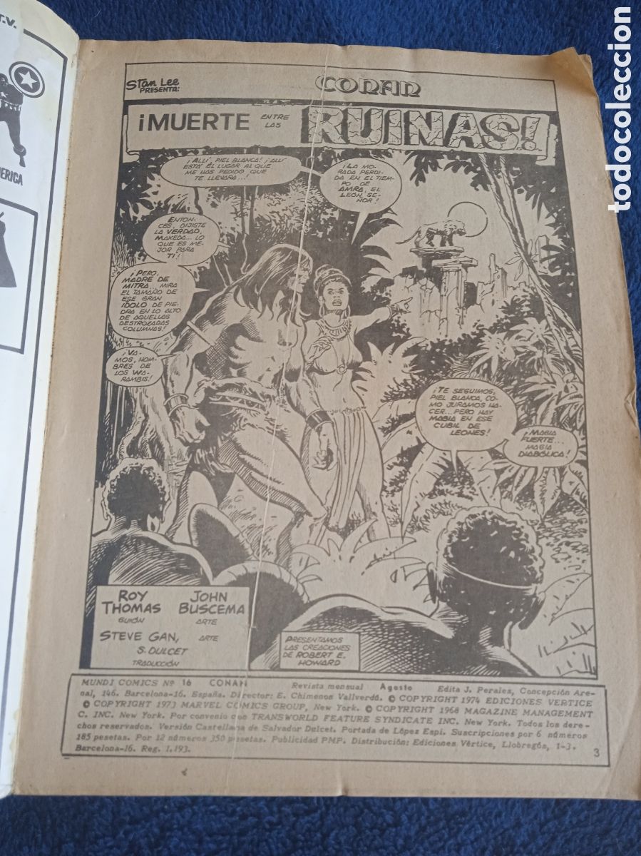 C&oacute;mics: CONAN VOLUMEN 2 N&ordm; 16 ( VERTICE ) - Foto 2