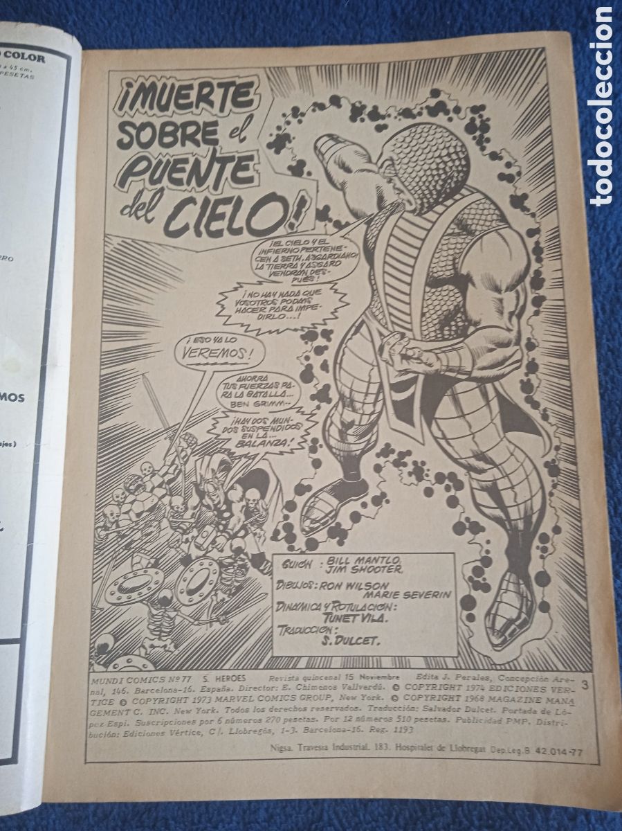 C&oacute;mics: SUPER HEROES VOL 2 N&ordm; 77 LA COSA Y THOR ( VERTICE ) - Foto 2