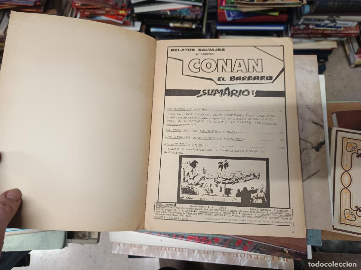 C&oacute;mics: CONAN EL B&Aacute;RBARO . MUNDI COMICS . EXTRA 1 . EDICIONES V&Eacute;RTICE . 1980 - Foto 2