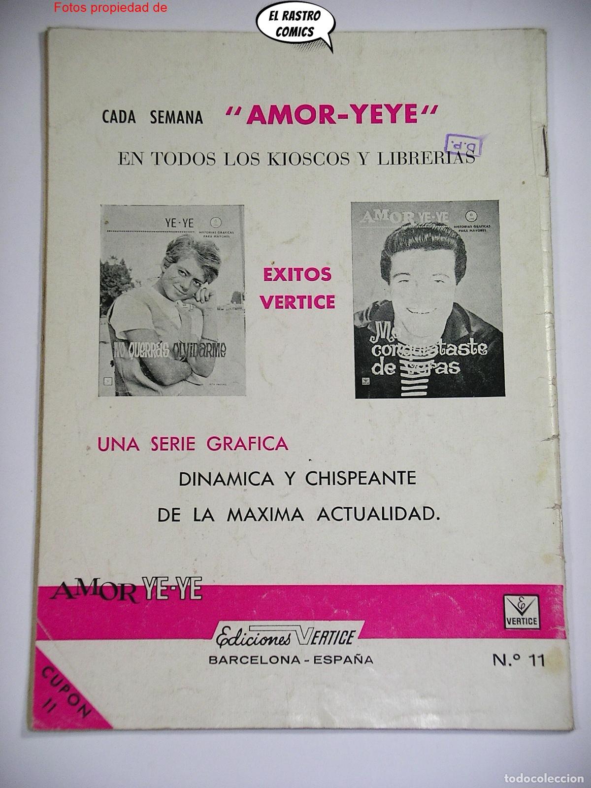 C&oacute;mics: Amor Ye Ye n&ordm; 11, Esperar el amor, ed. Vertice 1965, grapa - Foto 2