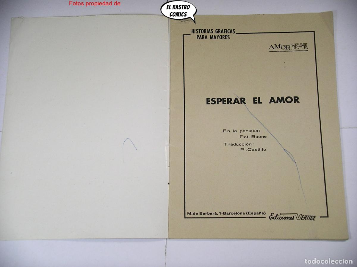 C&oacute;mics: Amor Ye Ye n&ordm; 11, Esperar el amor, ed. Vertice 1965, grapa - Foto 3