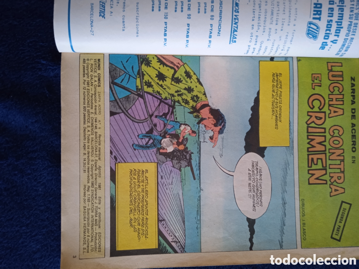 C&oacute;mics: ZARPA DE ACERO N&ordm; 4 -ED. MUNDI-COMICS - VERTICE - Foto 2