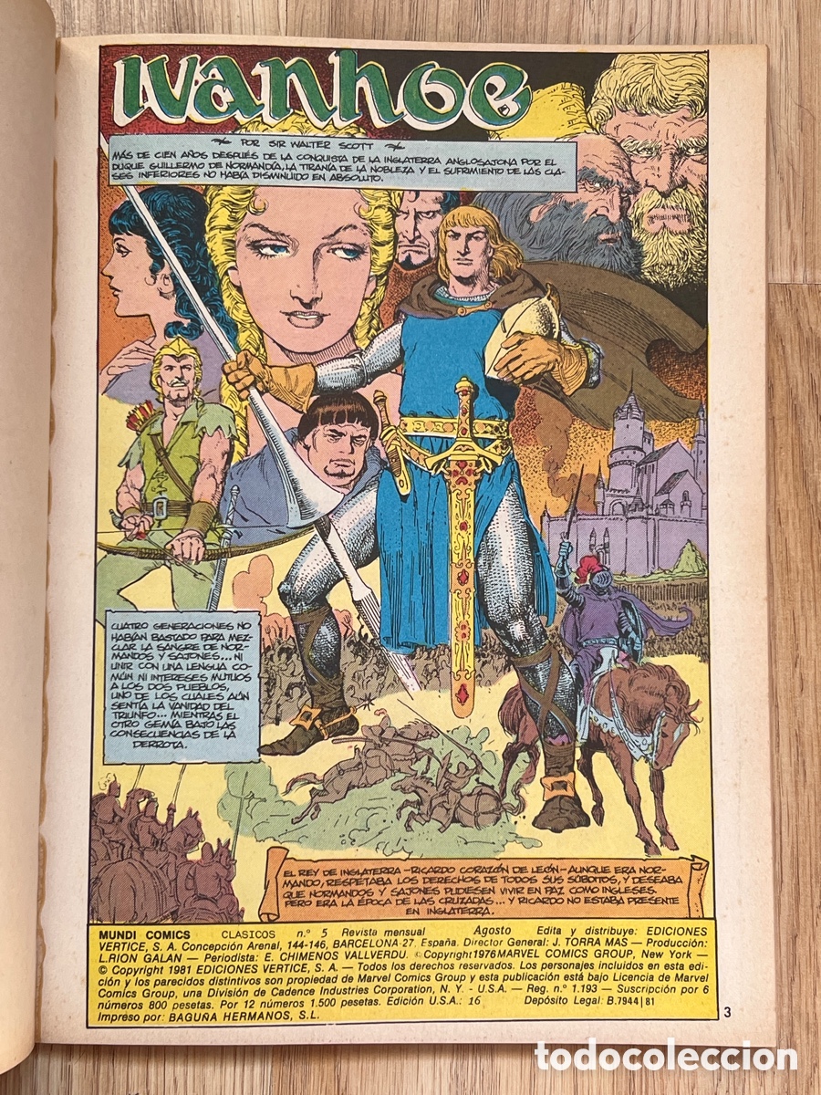 C&oacute;mics: IVANHOE - MUNDICOMICS. Nuevo - Foto 2