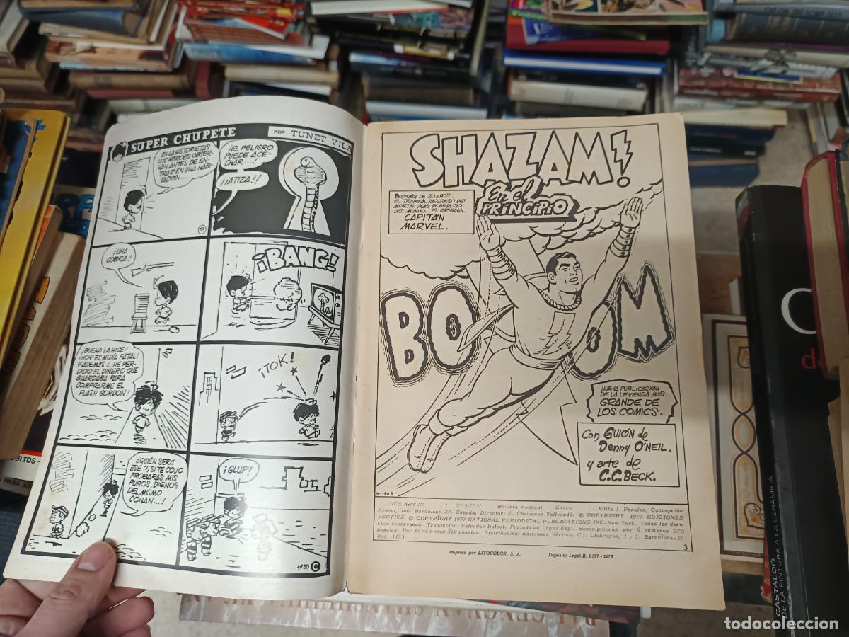 C&oacute;mics: SHAZAM . V.1 -N&ordm; 1 . COMICS-ART. EDICIONES V&Eacute;RTICE . 1978 - Foto 2