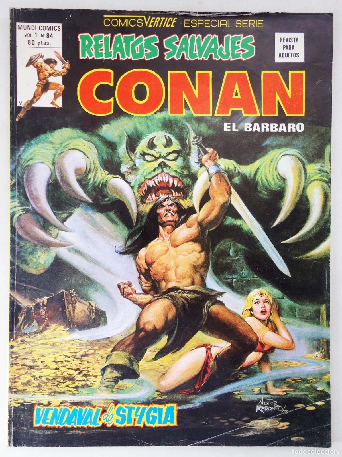 Comics : RELATOS SALVAJES VOL. 1 84. CONAN EL B&Aacute;RBARO. VENDAVAL DE STYGIA (Vvaa) V&eacute;rtice, 1980