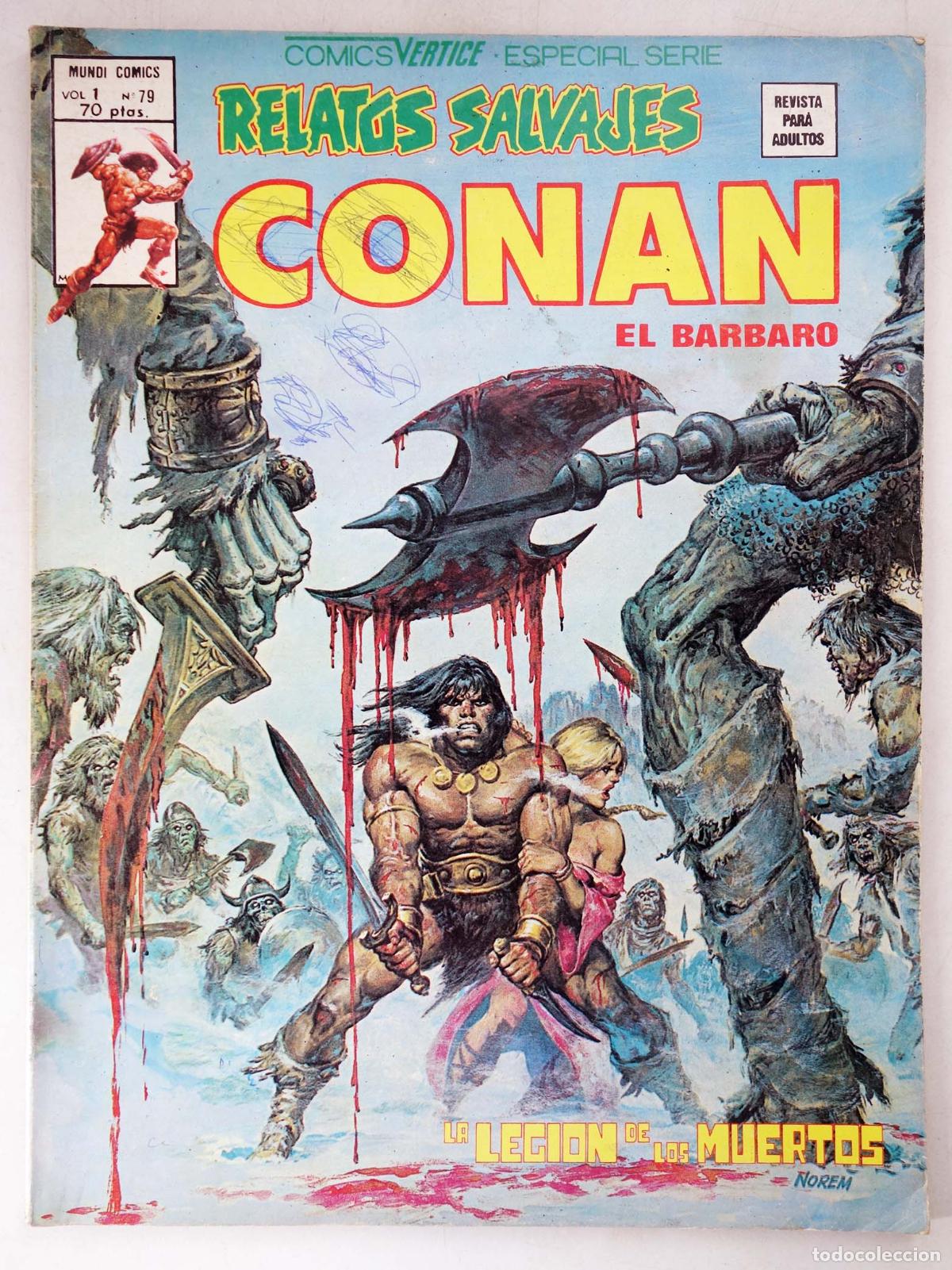 C&oacute;mics: RELATOS SALVAJES VOL. 1 79. CONAN EL B&Aacute;RBARO. LA LEGI&Oacute;N DE LOS MUERTOS (Vvaa) V&eacute;rtice, 1980