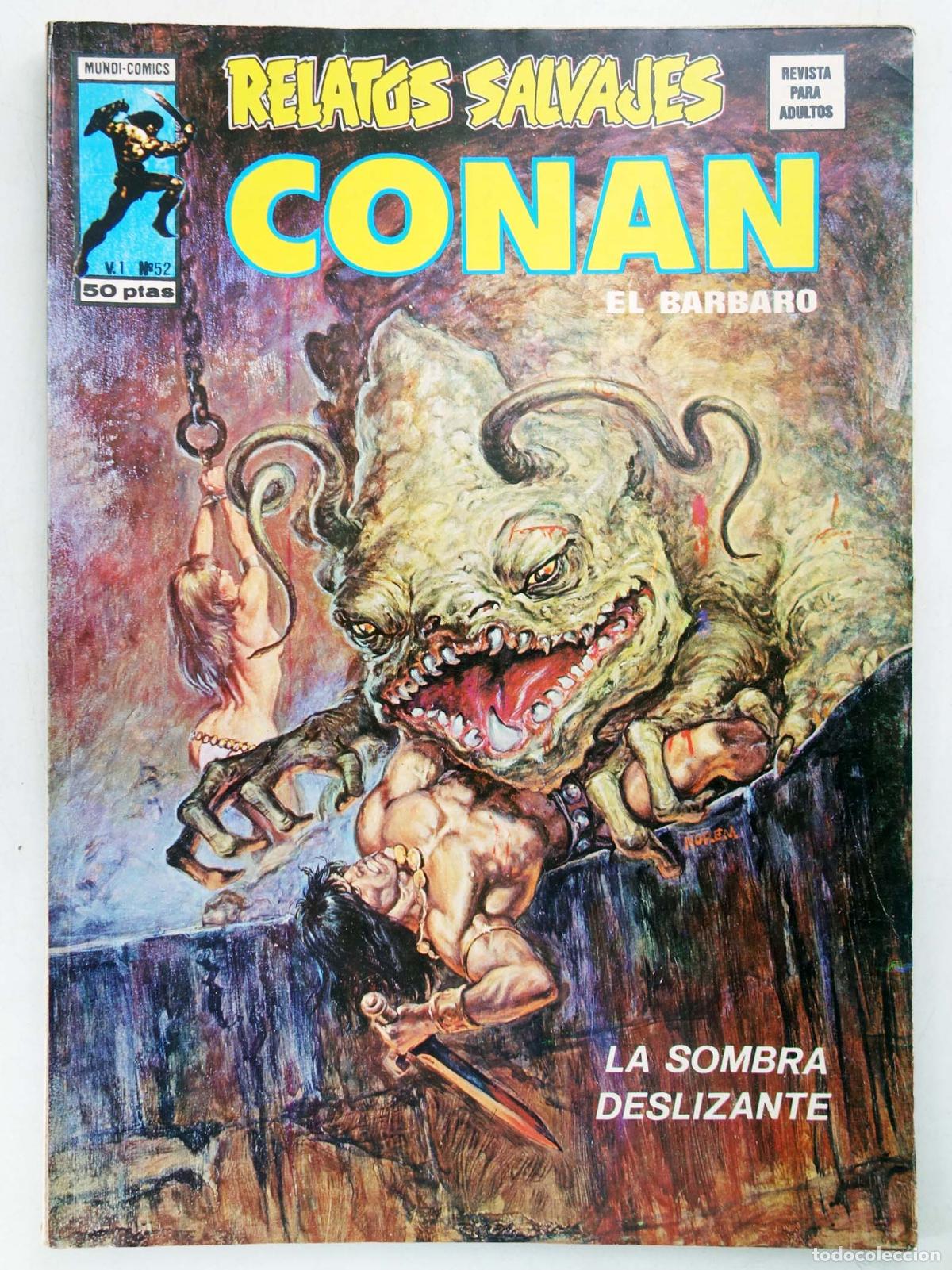 Fumetti: RELATOS SALVAJES VOL. 1 52. CONAN EL B&Aacute;RBARO. LA SOMBRA DESLIZANTE (Vvaa) V&eacute;rtice, 1977