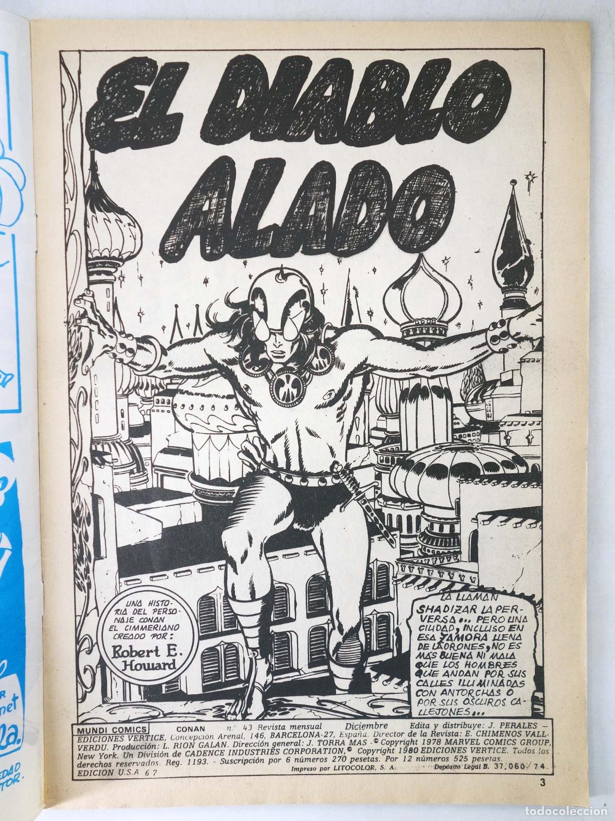 C&oacute;mics: CONAN, EL BARBARO VOL. 2 43. V&eacute;rtice, 1974 - Foto 3