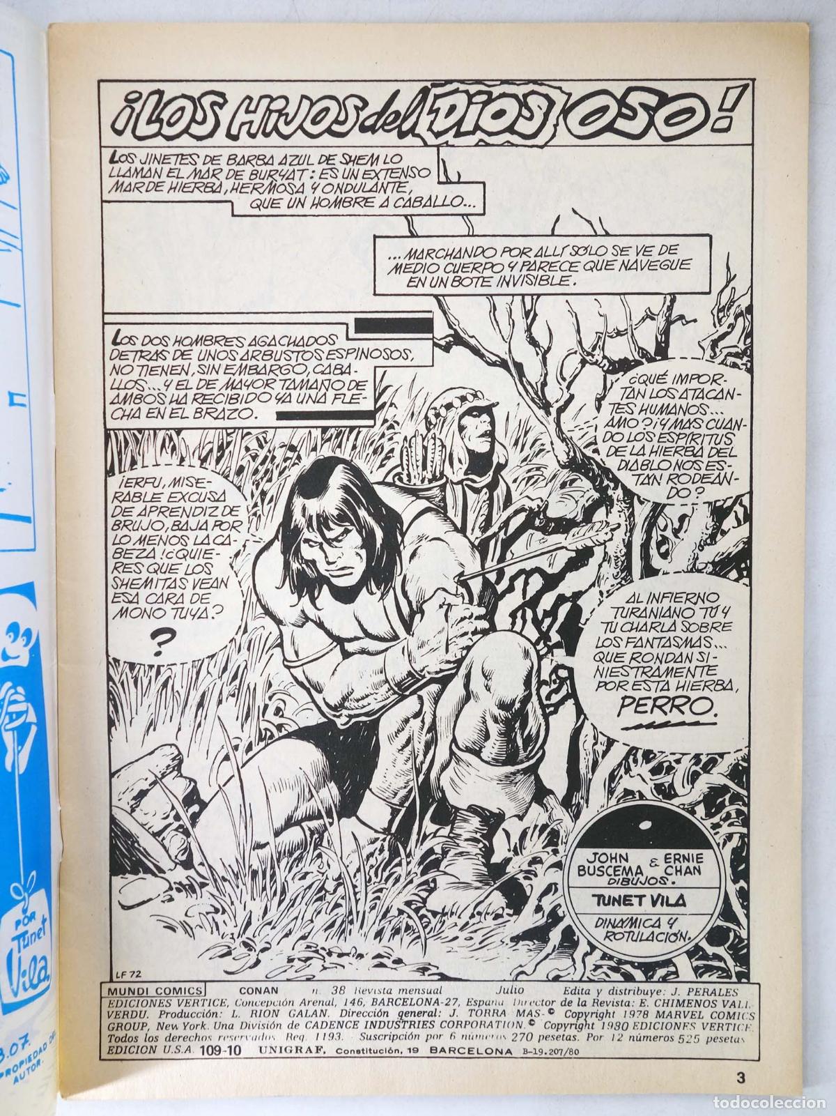 C&oacute;mics: CONAN, EL BARBARO VOL. 2 38. V&eacute;rtice, 1974 - Foto 3