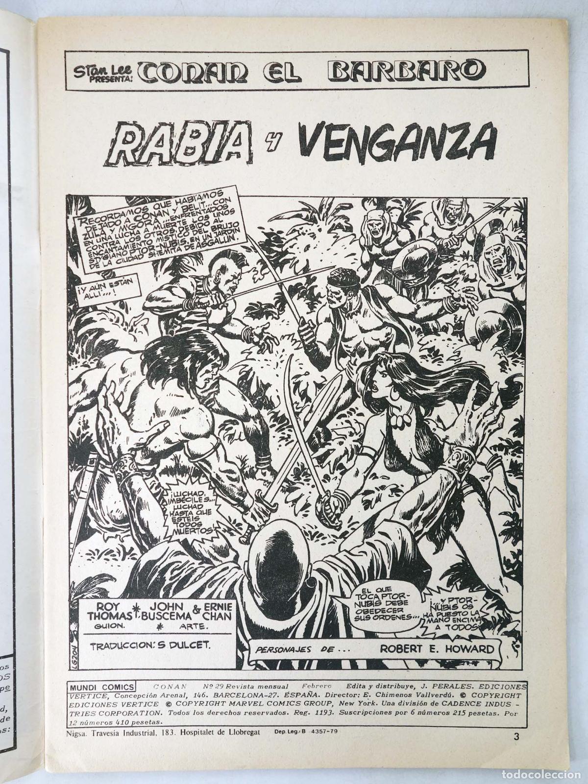 C&oacute;mics: CONAN, EL BARBARO VOL. 2 29. V&eacute;rtice, 1974 - Foto 3