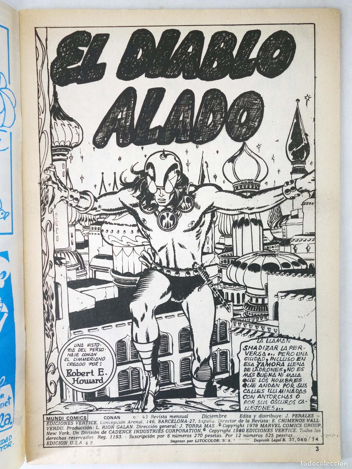 C&oacute;mics: CONAN, EL BARBARO VOL. 2 43. V&eacute;rtice, 1974 - Foto 3