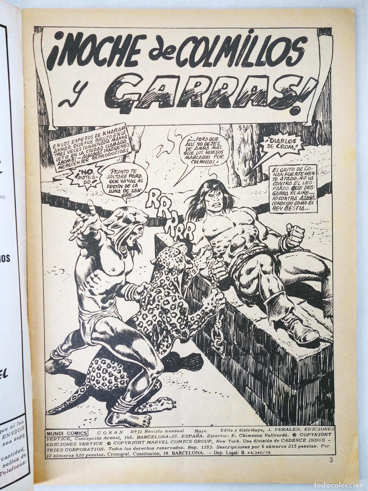 C&oacute;mics: CONAN, EL BARBARO VOL. 2 31. V&eacute;rtice, 1974 - Foto 3