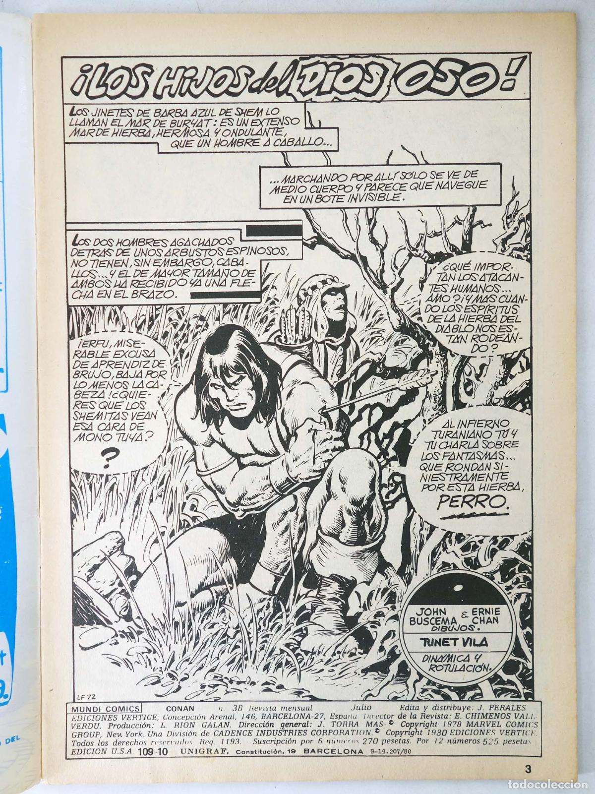 C&oacute;mics: CONAN, EL BARBARO VOL. 2 38. V&eacute;rtice, 1974 - Foto 3