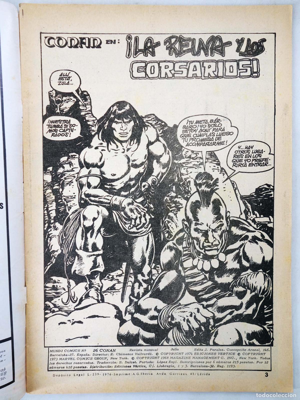 C&oacute;mics: CONAN, EL BARBARO VOL. 2 26. V&eacute;rtice, 1974 - Foto 3