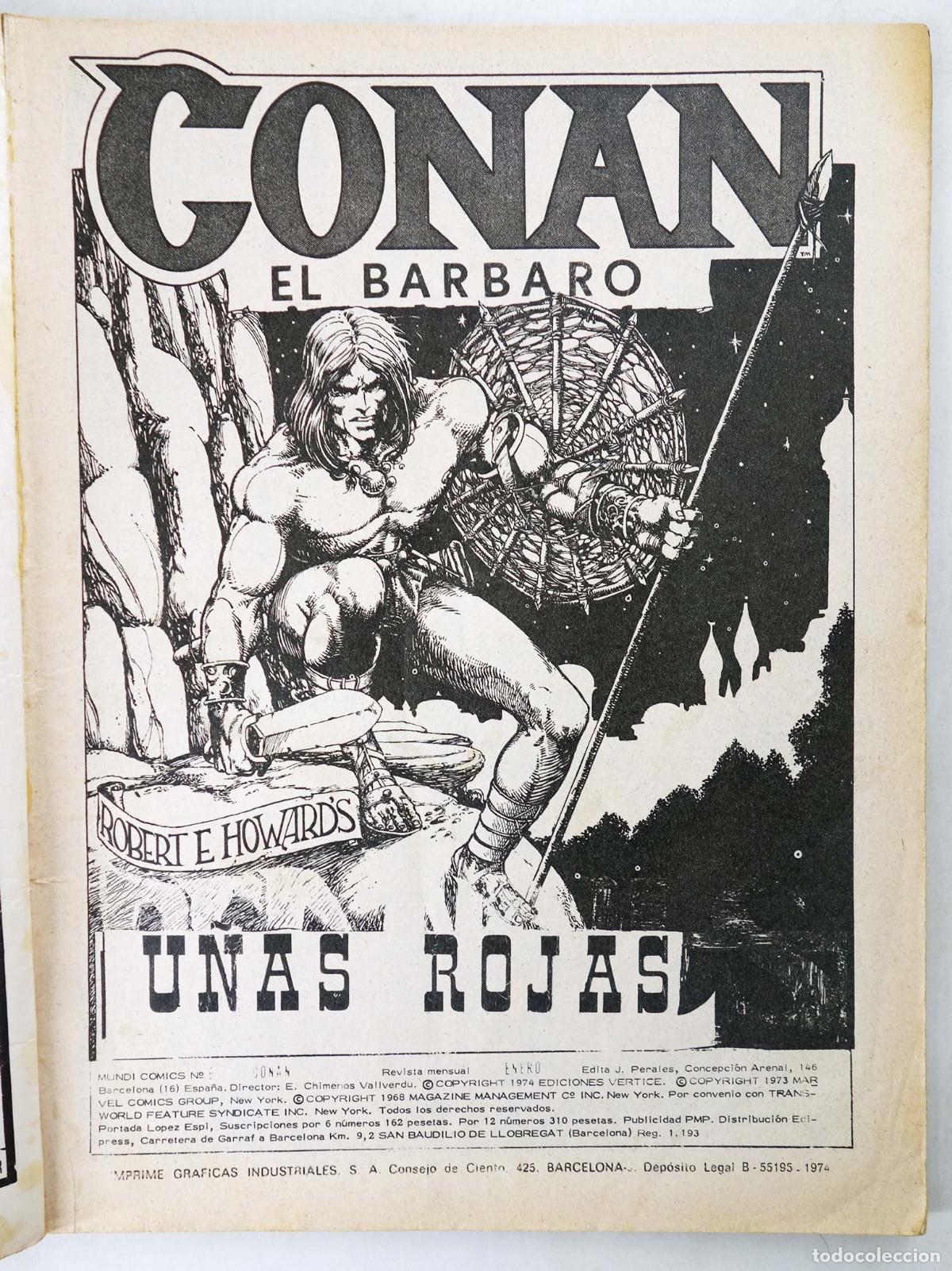 C&oacute;mics: CONAN, EL BARBARO VOL. 2 6. V&eacute;rtice, 1974 - Foto 3