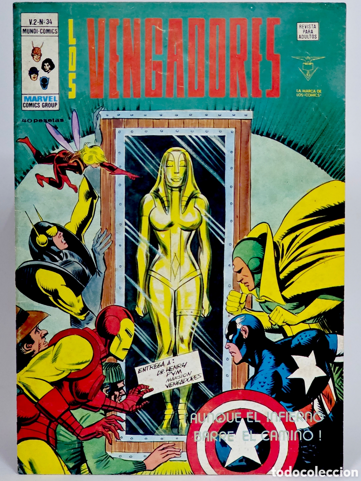 C&oacute;mics: C&Oacute;MIC LOS VENGADORES 34 AUNQUE EL INFIERNO VOL.2 VERTICE MARVEL VOLUMEN MUY BUEN ESTADO