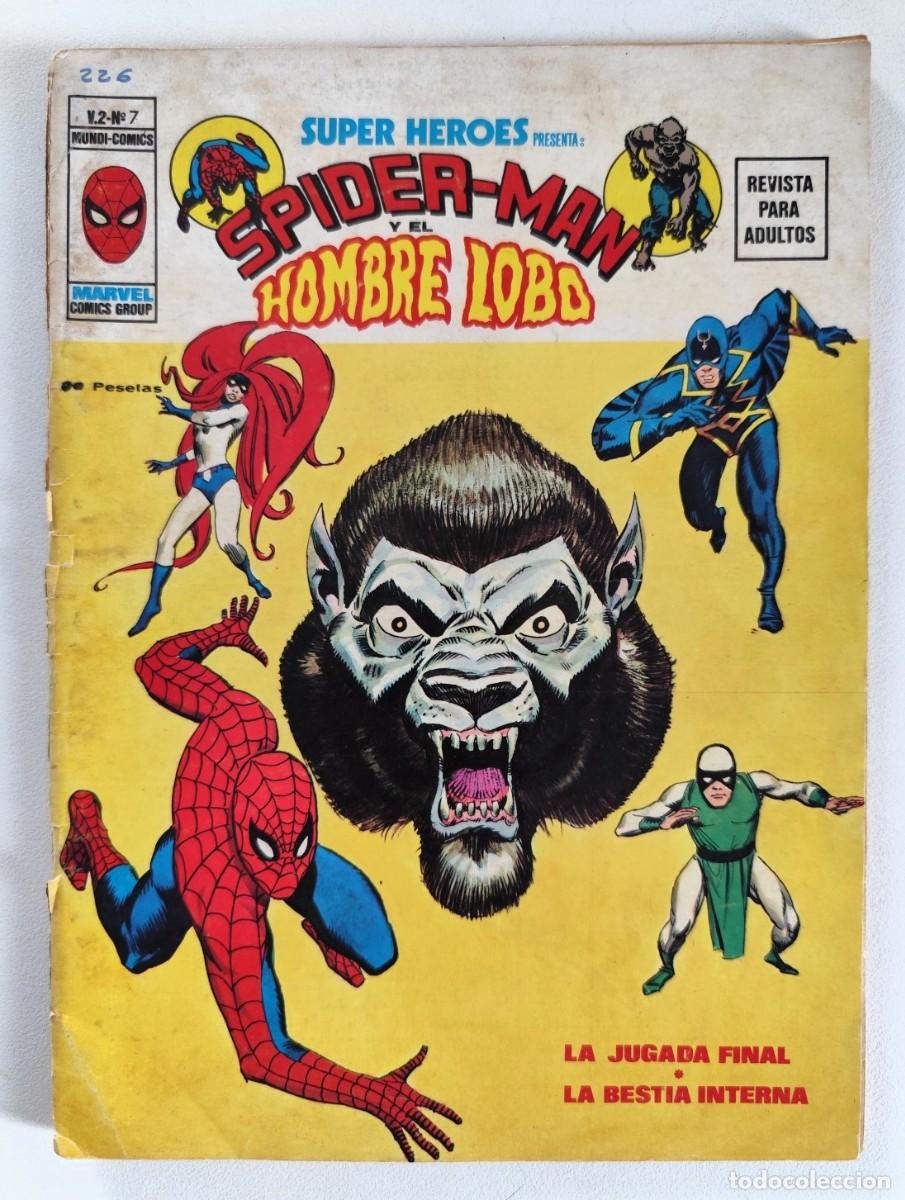 C&oacute;mics: SUPER H&Eacute;ROES VOL.2 # 7 - SPIDERMAN y el HOMBRE LOBO ~ MARVEL/V&Eacute;RTICE (1974)
