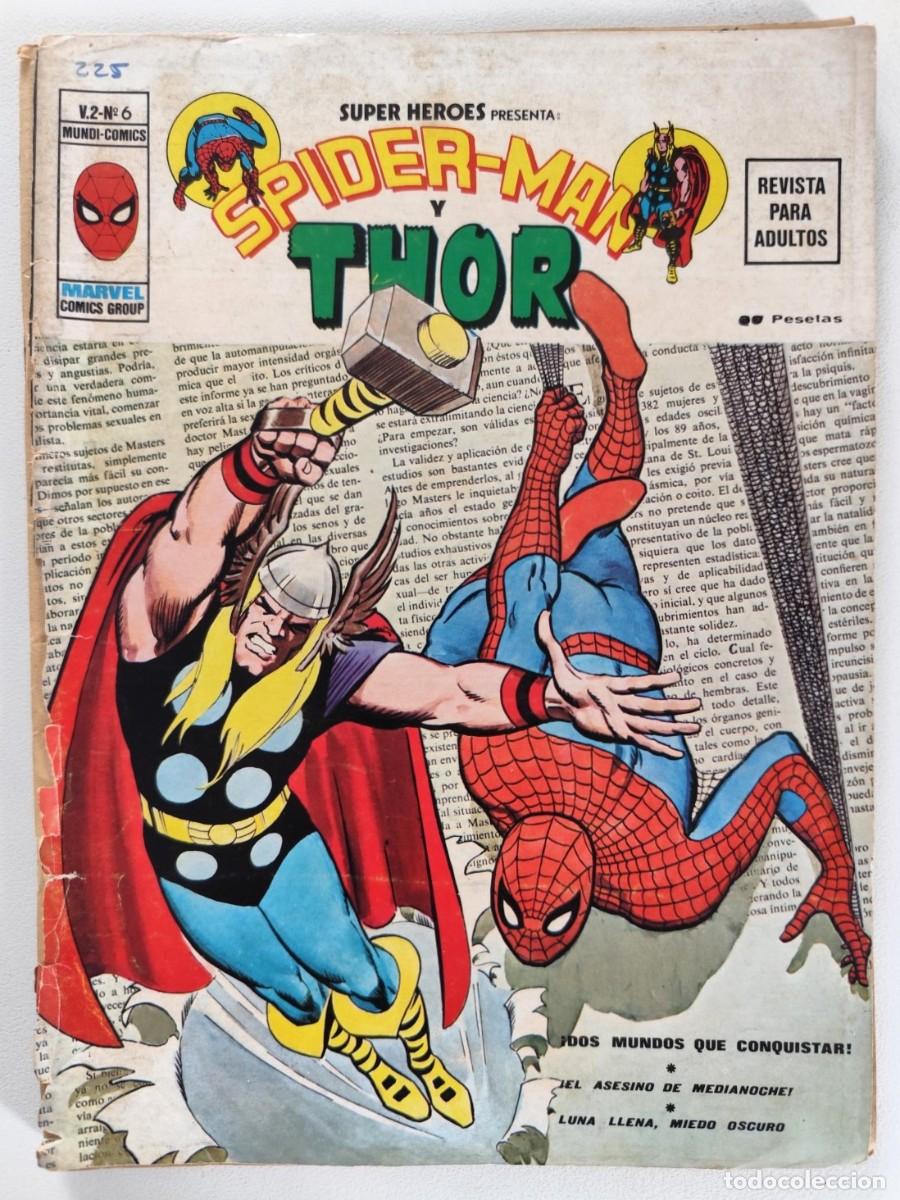 C&oacute;mics: SUPER H&Eacute;ROES VOL.2 # 6 - SPIDERMAN y THOR + HOMBRE LOBO ~ MARVEL/V&Eacute;RTICE (1974)