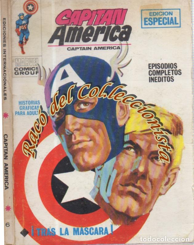 C&oacute;mics: CAPITAN AMERICA, V.1 N. 6 TITULO: &iexcl;TRAS LA MASCARA!. ; VERTICE V.1;