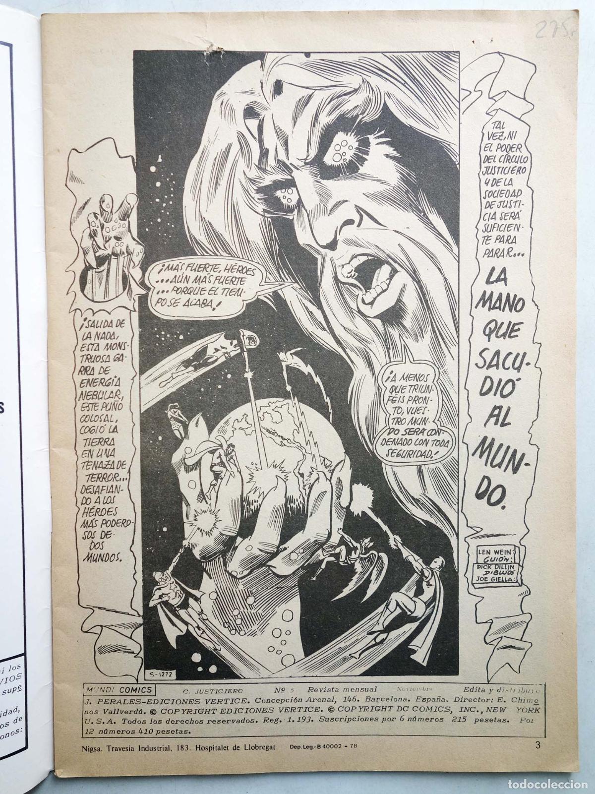 C&oacute;mics: CIRCULO JUSTICIERO 5 (Vvaa) V&eacute;rtice, 1980 - Foto 3