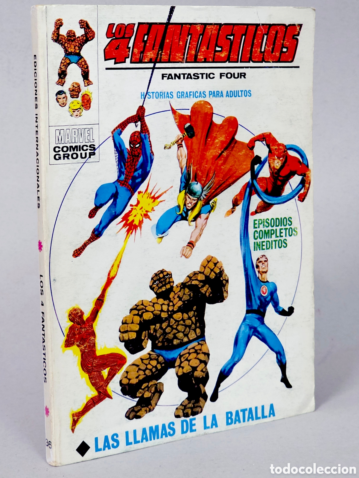 C&oacute;mics: C&Oacute;MIC LOS 4 FANTASTICOS 36 LAS LLAMAS DE LA BATALLA VOL.1 VERTICE MARVEL VOLUMEN TACO BUEN ESTADO