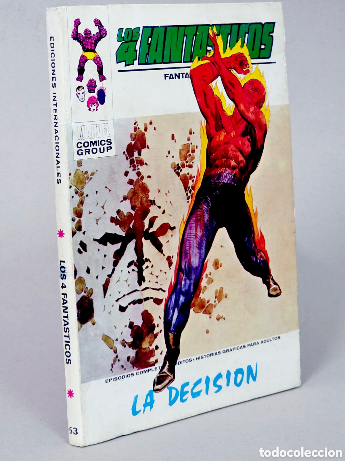 C&oacute;mics: C&Oacute;MIC LOS 4 FANTASTICOS 53 LA DECISI&Oacute;N VOL.1 VERTICE MARVEL VOLUMEN TACO CASI EXCELENTE ESTADO