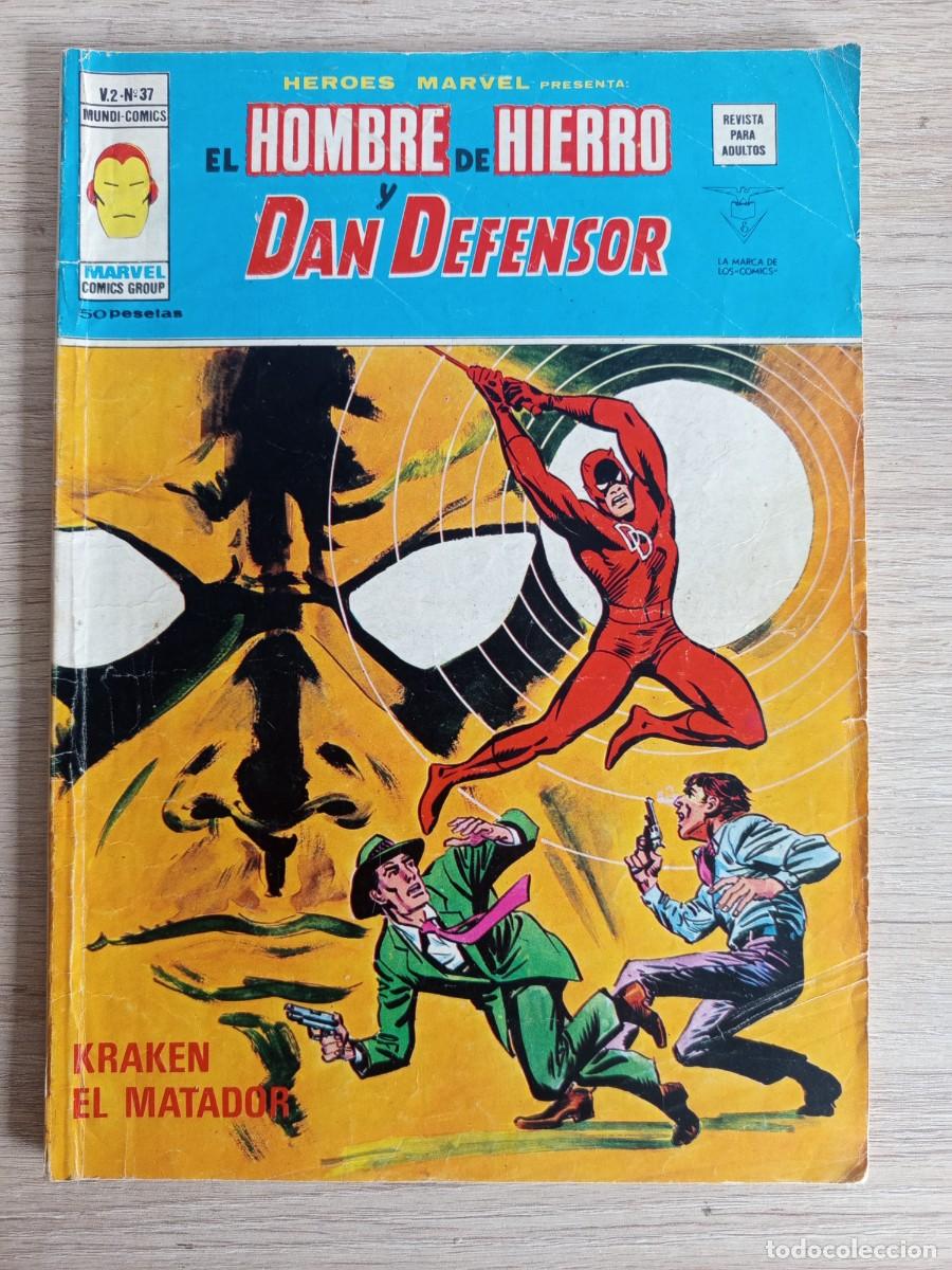 C&oacute;mics: HEROES MARVEL V.2 N&ordm; 37 HOMBRE DE HIERRO Y DAN DEFENSOR MUNDI-COMICS V&Eacute;RTICE V.2