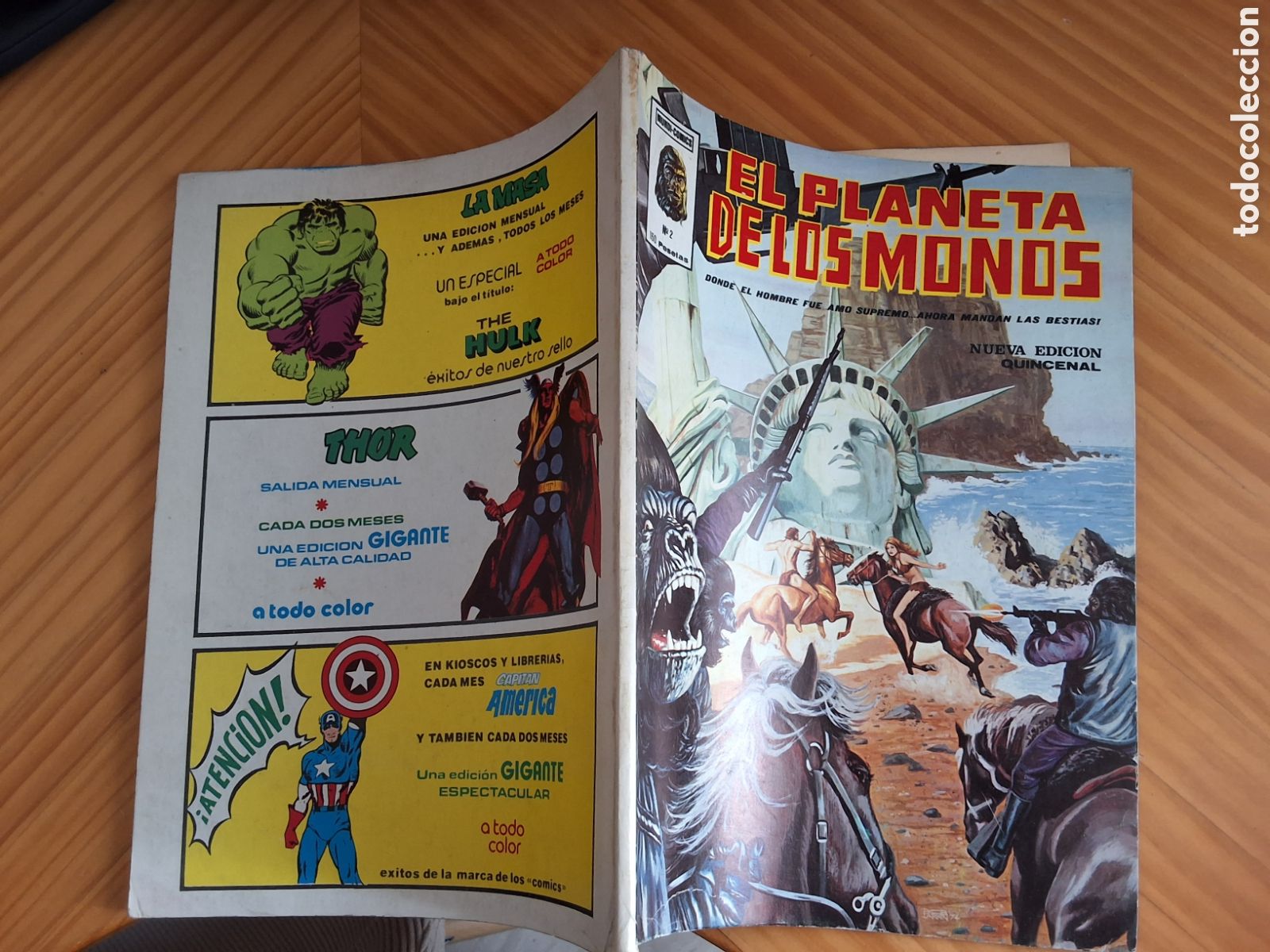 C&oacute;mics: El planeta de los monos comic mundial comics vertice numero 2 - Foto 1