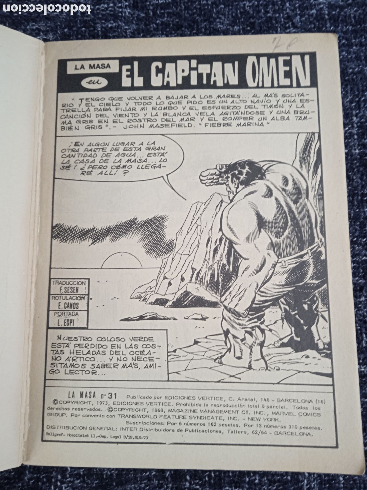 C&oacute;mics: LA MASA VOL 1 N&ordm; 31 VERTICE -TACO - Foto 2