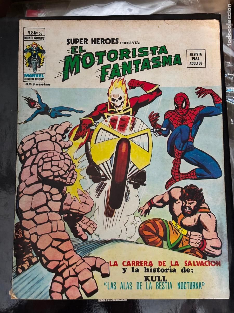 C&oacute;mics: SUPER HEROES vol.2 # 53, EL MOTORISTA FANTASMA: LA CARRERA DE LA SALVACI&Oacute;N, V&Eacute;RTICE, 1976