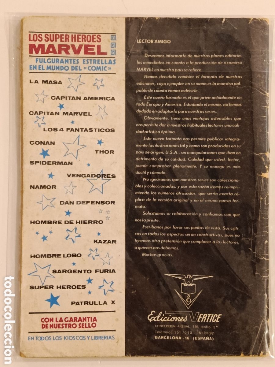 C&oacute;mics: DAN DEFENSOR. V. 2. N&ordm; 3. STAN LEE. MARVEL. EDICIONES V&Eacute;RTICE. 30 PESETAS - Foto 2
