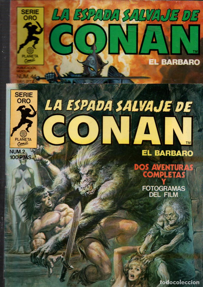 C&oacute;mics: LA ESPADA SALVAJE DE CONAN EL BARBARO, SERIE ORO. LOTE DE 28 EJEMPLARES. VER N&Uacute;MEROS....