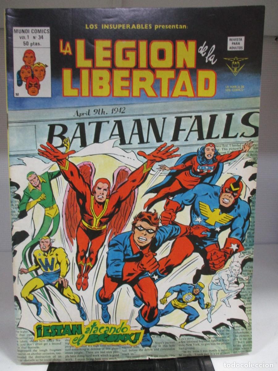 C&oacute;mics: LOS INSUPERABLES - LEGION LIBERTAD - V.1 - VOLUMEN 1 - NUMERO 34 - VERTICE / MARVEL / MUNDI COMICS
