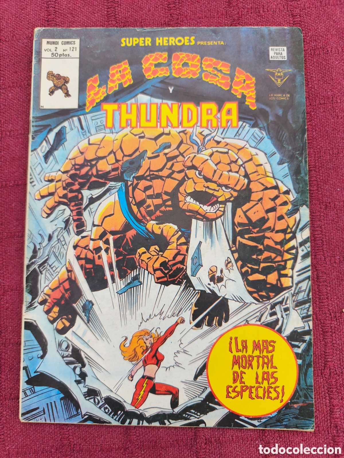 C&oacute;mics: SUPER HEROES LA COSA Y THUNDRA 121 &iexcl;LA MAS MORTAL DE LAS ESPECIES! EDICIONES VERTICE