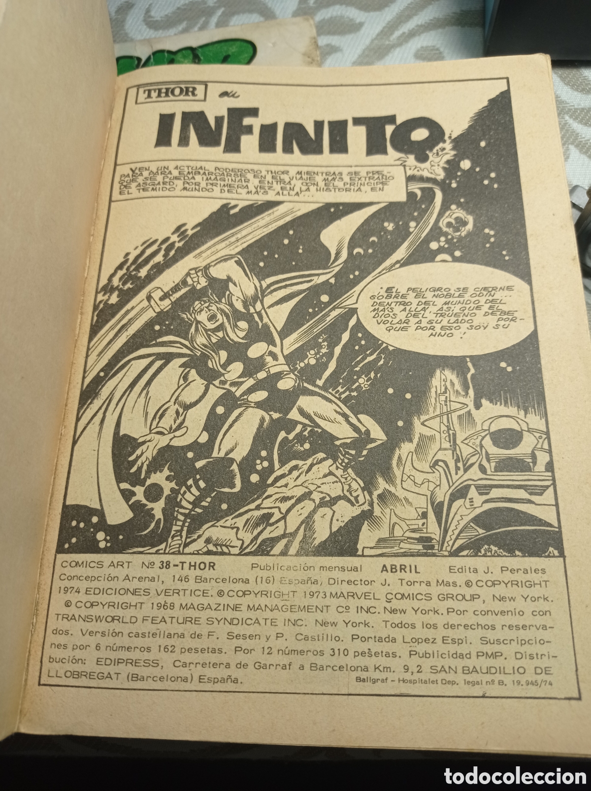 C&oacute;mics: THOR. INFINITO. VOL. 1. N&ordm; 38. EDITORIAL V&Eacute;RTICE. - Foto 5