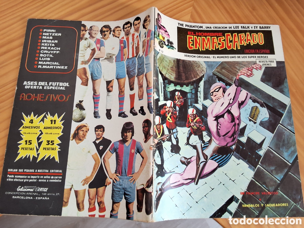 C&oacute;mics: El hombre enmascarado comic n&uacute;mero 12 a&ntilde;o 1974 edita vertice