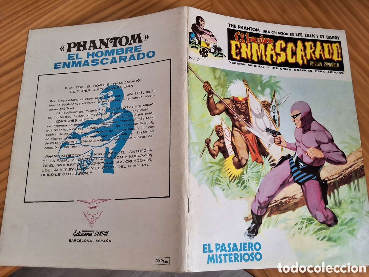 C&oacute;mics: El hombre enmascarado comic n&uacute;mero 2 a&ntilde;o 1973 edita vertice