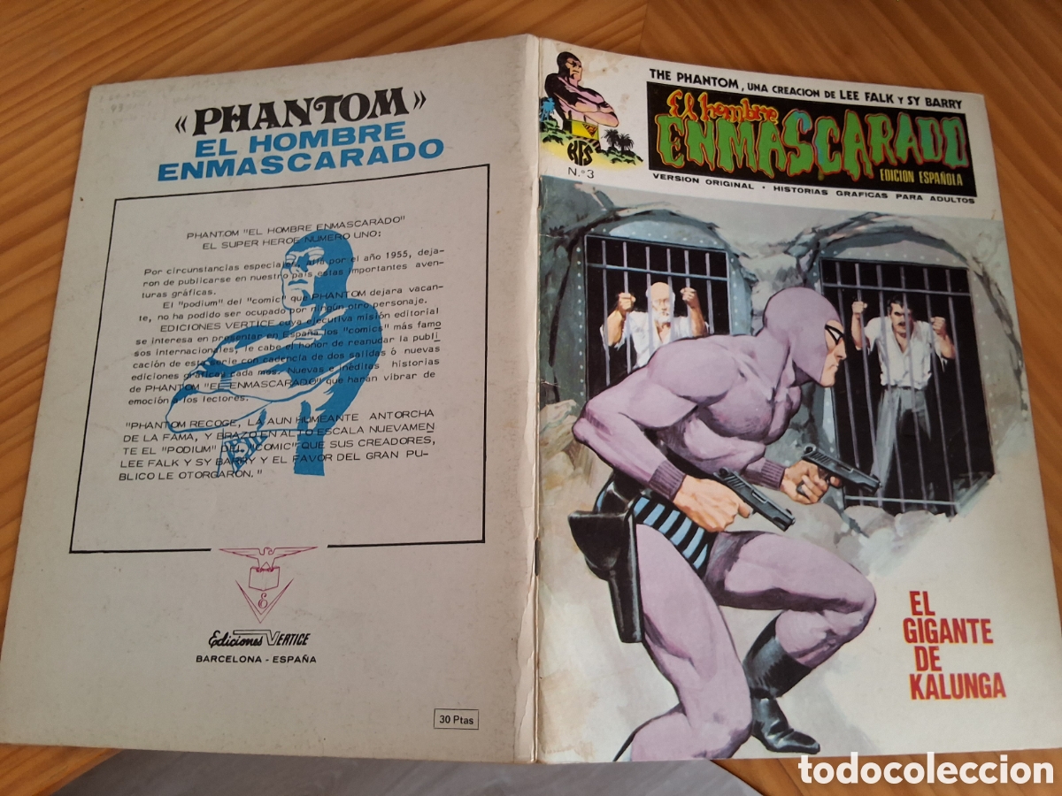 C&oacute;mics: El hombre enmascarado comic n&uacute;mero 3 a&ntilde;o 1973 edita vertice