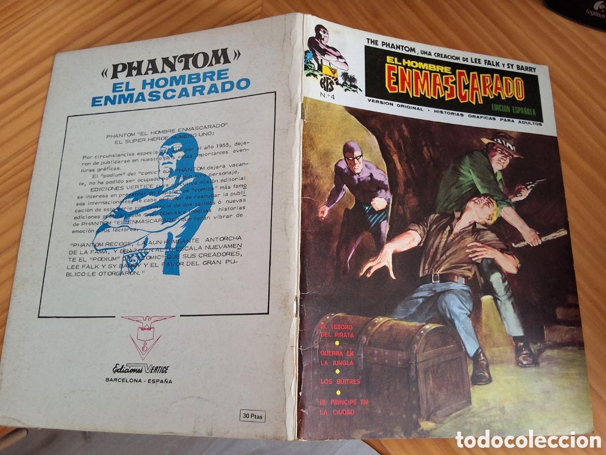 C&oacute;mics: El hombre enmascarado comic n&uacute;mero 4 a&ntilde;o 1974 edita vertice