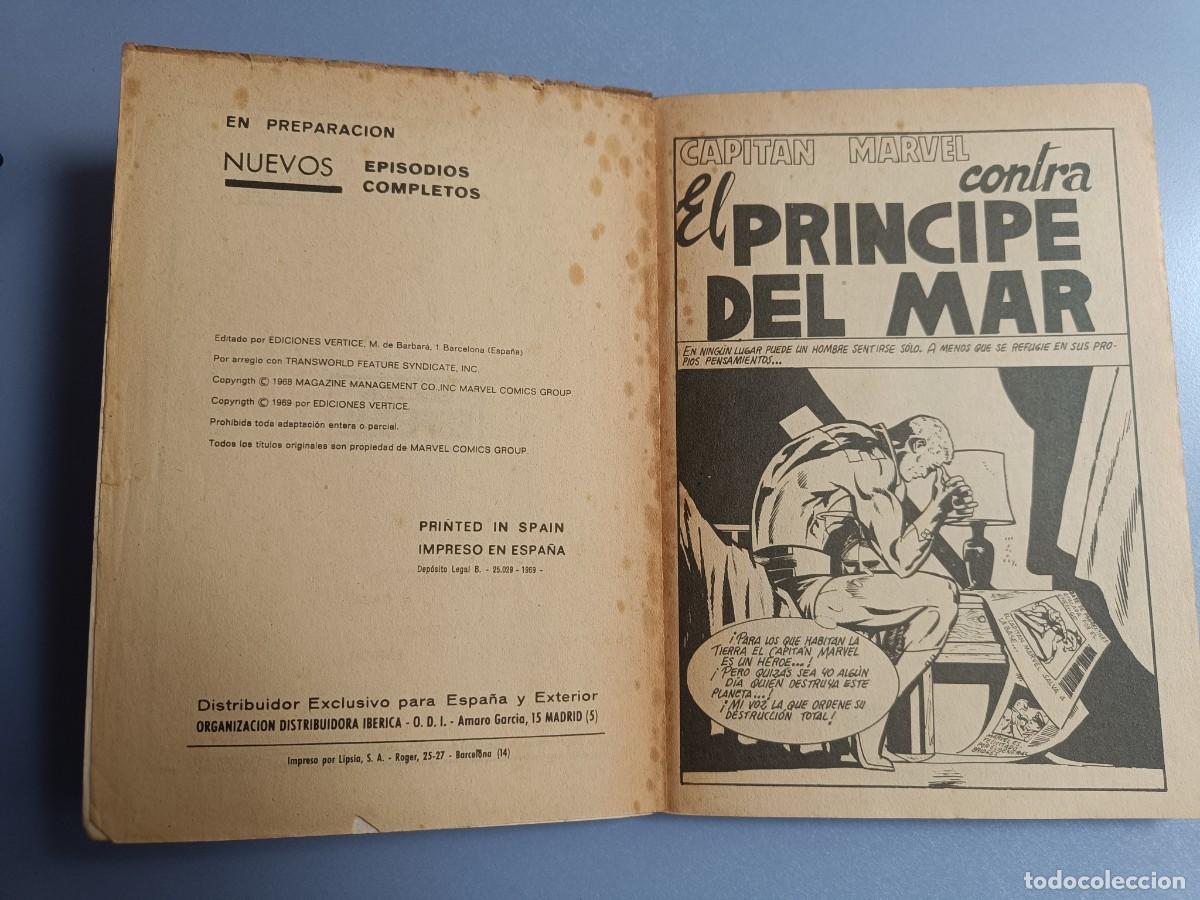 C&oacute;mics: CAPIT&Aacute;N MARVEL (1969, VERTICE) &middot; 2 &middot; CONTRA EL PRINCIPE DEL MAR - Foto 2