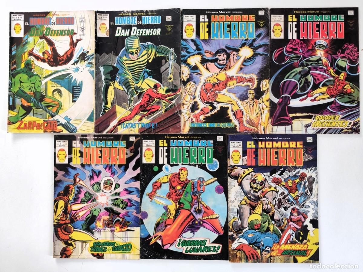 C&oacute;mics: H&Eacute;ROES MARVEL Vol.2 # 54, 55, 61, 62, 63, 64, 65 - HOMBRE DE HIERRO / DAN DEFENSOR ~ V&Eacute;RTICE (1979)