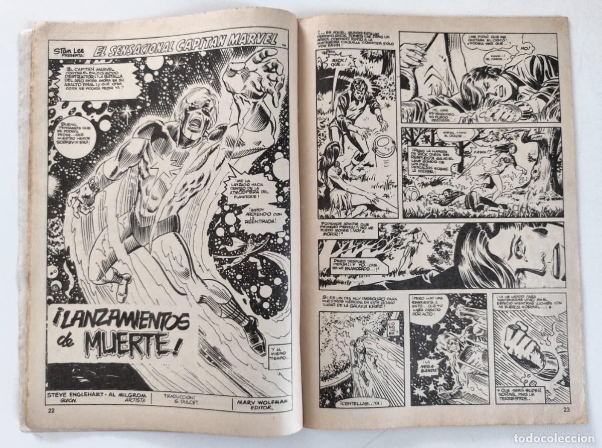 C&oacute;mics: H&Eacute;ROES MARVEL Vol.2 # 47 - CAPIT&Aacute;N MARVEL ~ V&Eacute;RTICE (1979) - Foto 3