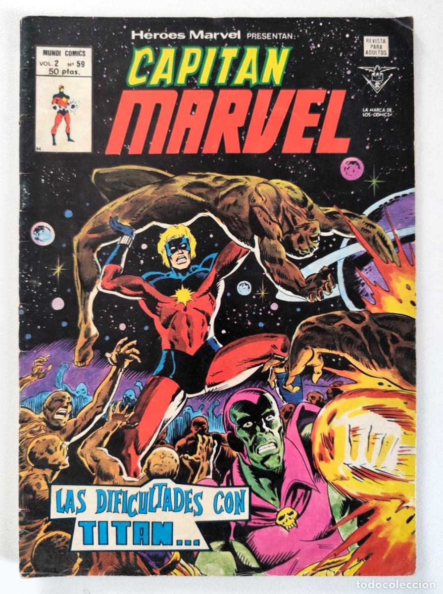 C&oacute;mics: H&Eacute;ROES MARVEL Vol.2 # 59 - CAPIT&Aacute;N MARVEL ~ V&Eacute;RTICE (1980)