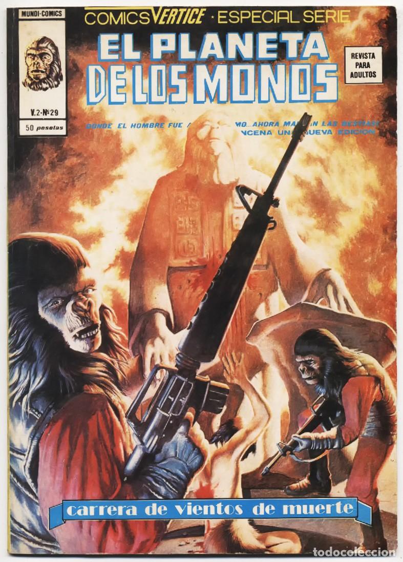 C&oacute;mics: EL PLANETA DE LOS MONOS VOL.2 N&ordm; 29 CARRERA DE VIENTOS MUERTE MUNDICOMICS VERTICE 1978 BUEN ESTADO