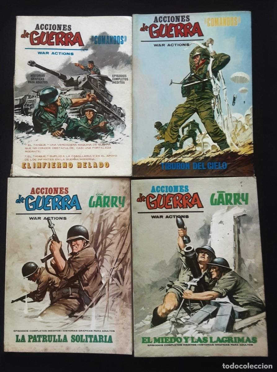 Comics: ACCIONES DE GUERRA V1 # EDICIONES VERTICE 1972 # LOPEZ ESPI # LOTE DE 5 NUMEROS
