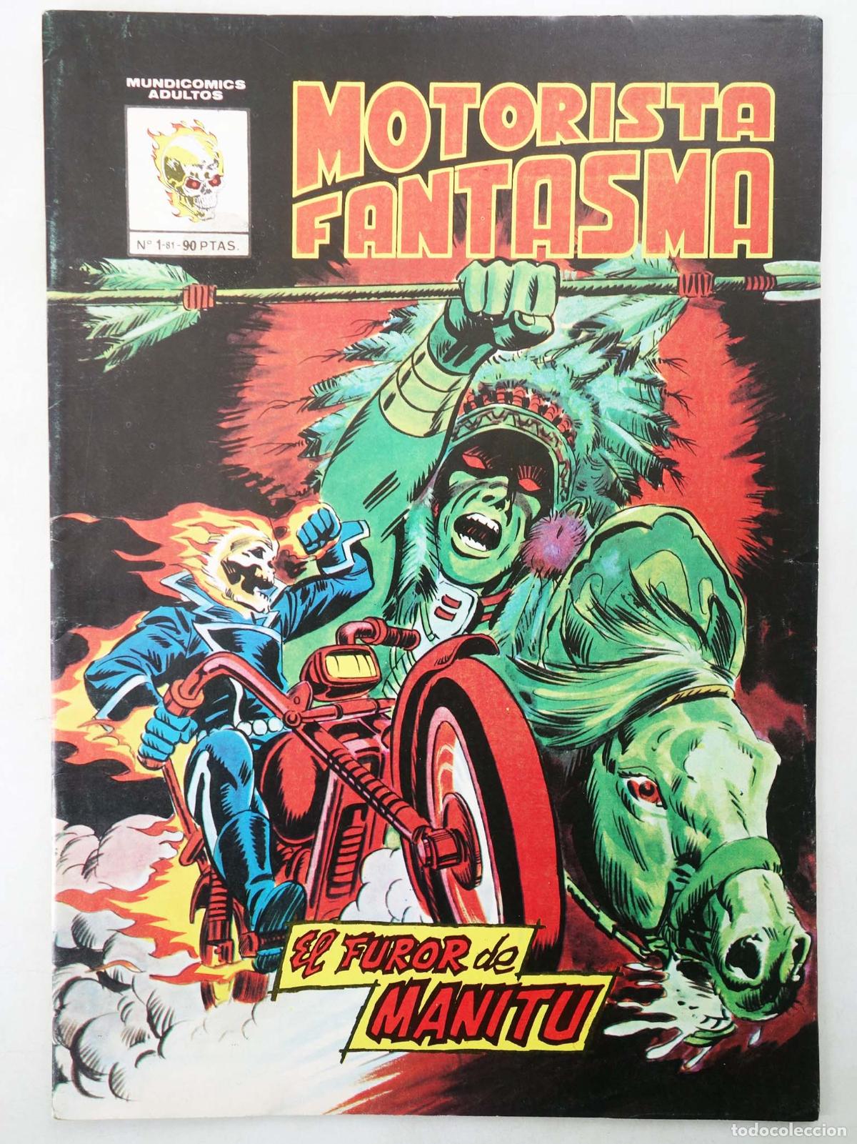 C&oacute;mics: MOTORISTA FANTASMA 1. EL FUROR DE MANITU (Michael Fleisher/Tunet Vila/Don Perlin) V&eacute;rtice, 1981